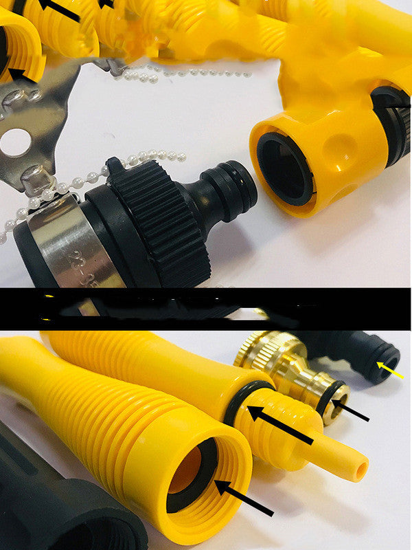 Car Wash Artifact Water Gun Hose High Pressure With Foam Pot Household Nozzle Car Brush Mop Tool Set
