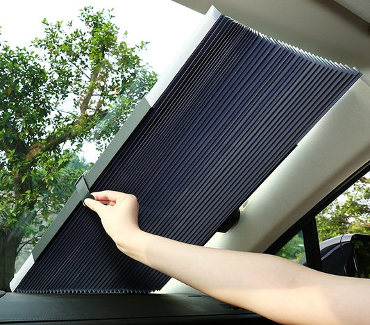 4Size Automatic Telescopic Adjustable Sun Shade Board Sun Protection Cars Trucks Front Windshield Sun Umbrella Board Car Curtain