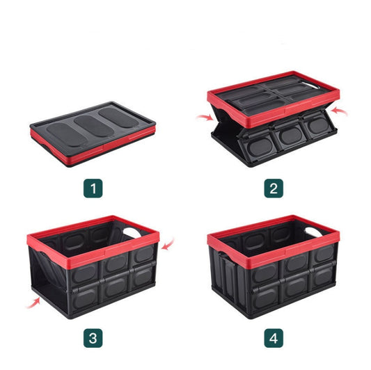 Car Organizer Auto Trunk Cargo Collapsible Bag Storage Black Folding In The Box Portable